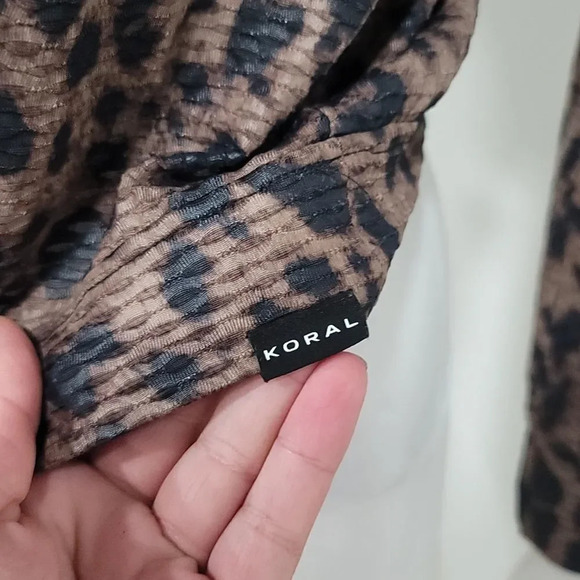 KORAL Sofia Netz leopard-print stretch-jersey top - Picture 6 of 12